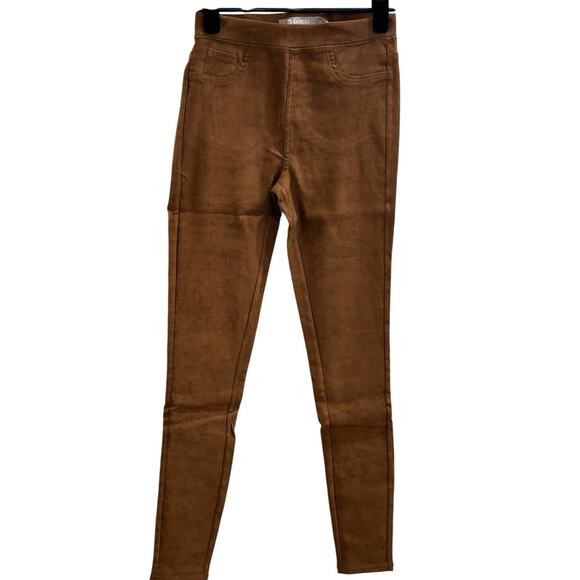 tractr Pull On Pants Shimmer Coated Camel Size 00/24 - Picture 1 of 6